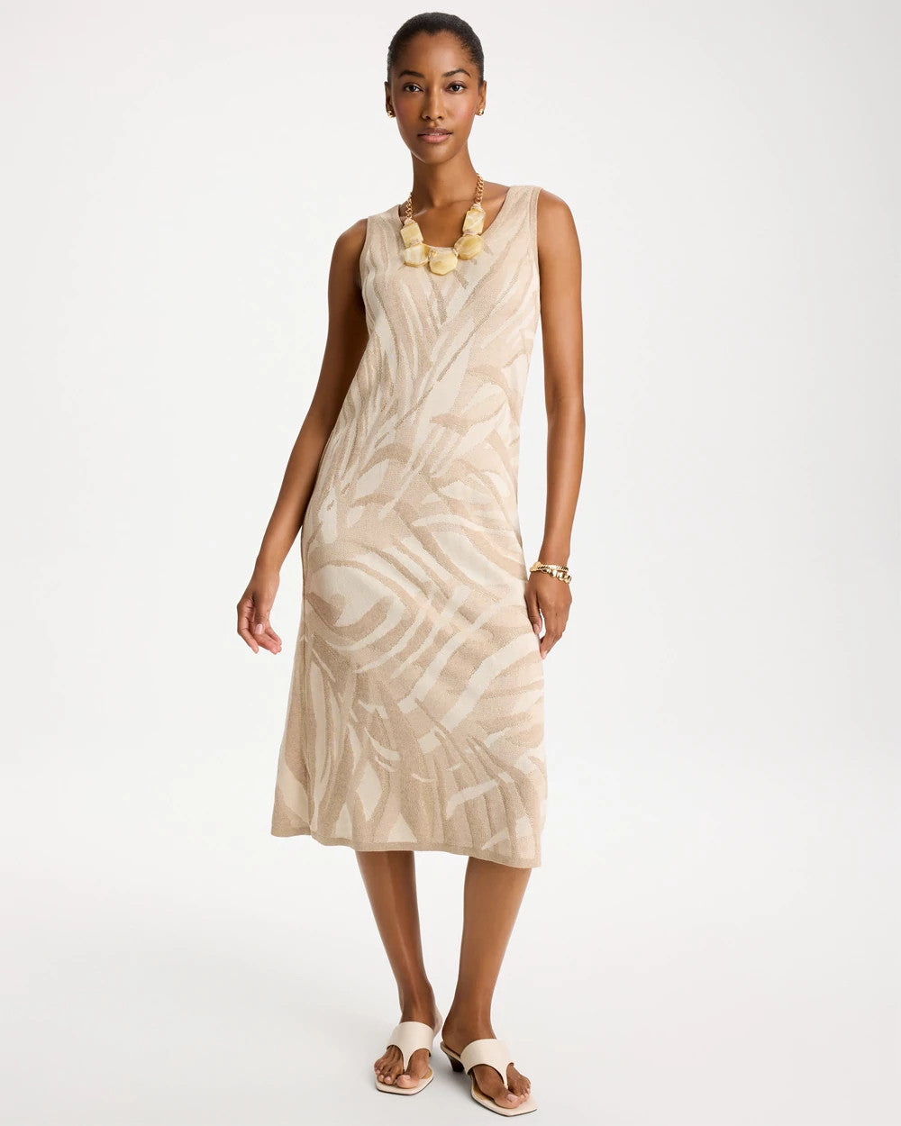 Chico's Knit Printed Sweater Dress