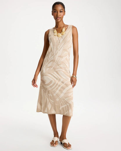 Chico's Knit Printed Sweater Dress