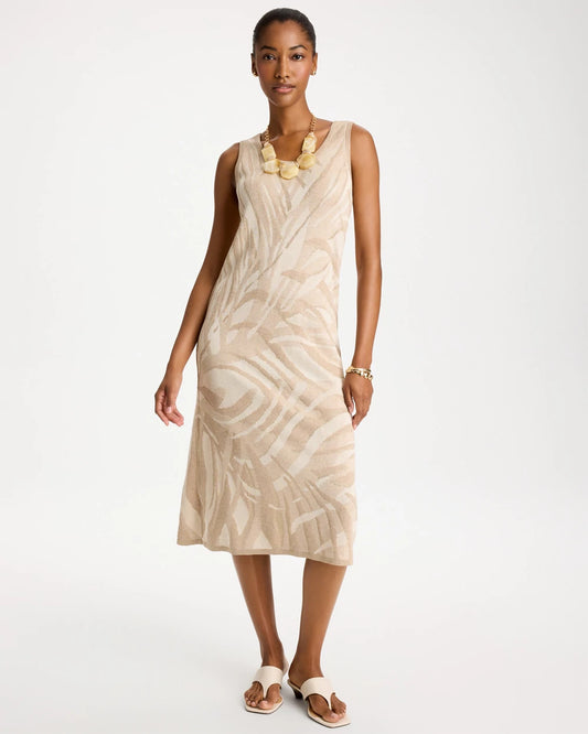 Chico's Knit Printed Sweater Dress