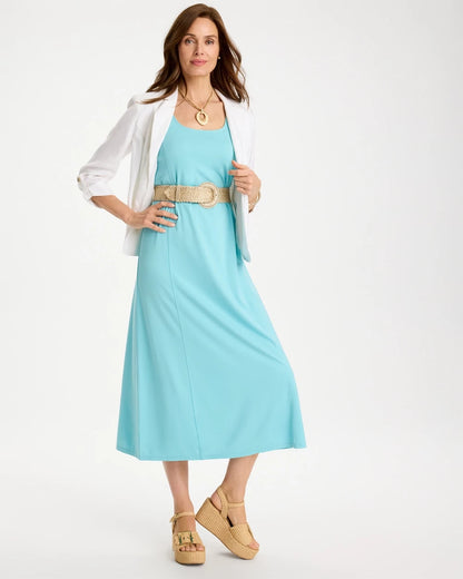 Chico's Ponte Seamed Maxi Dress