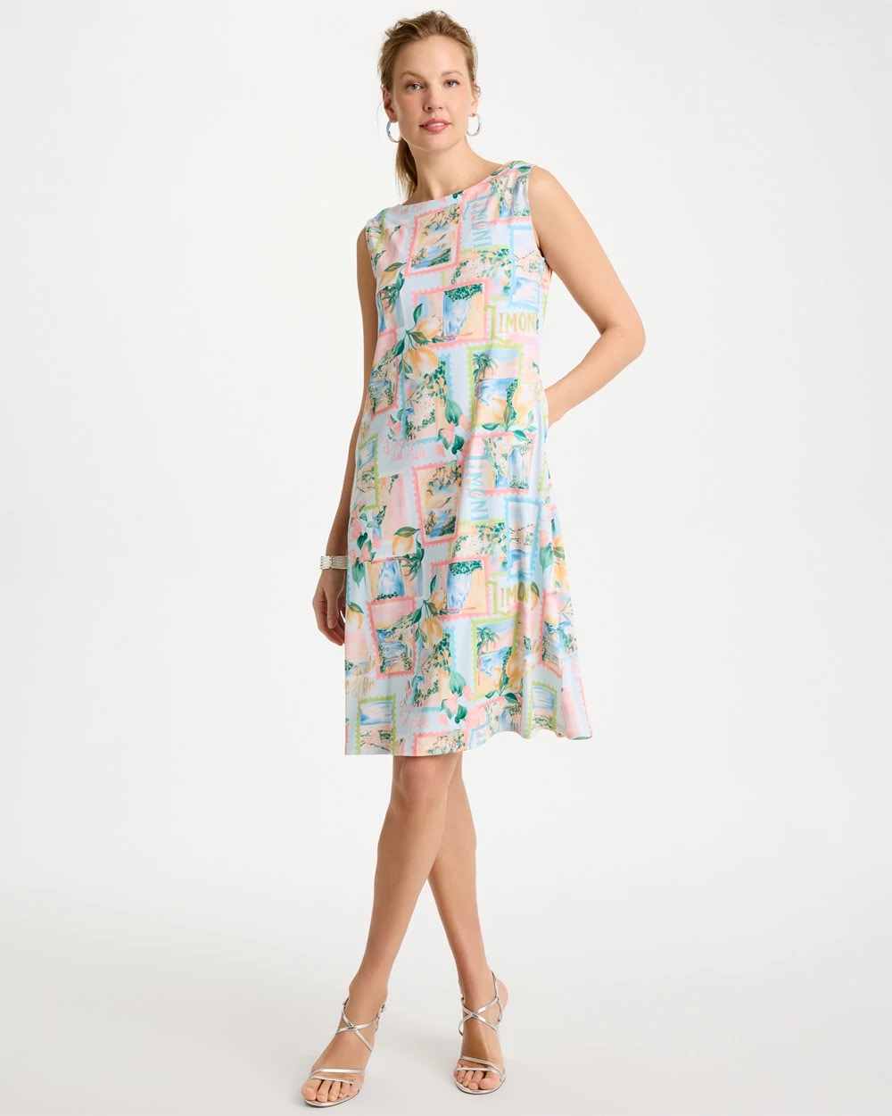 Chico's Jersey Knit Positano Shift Dress