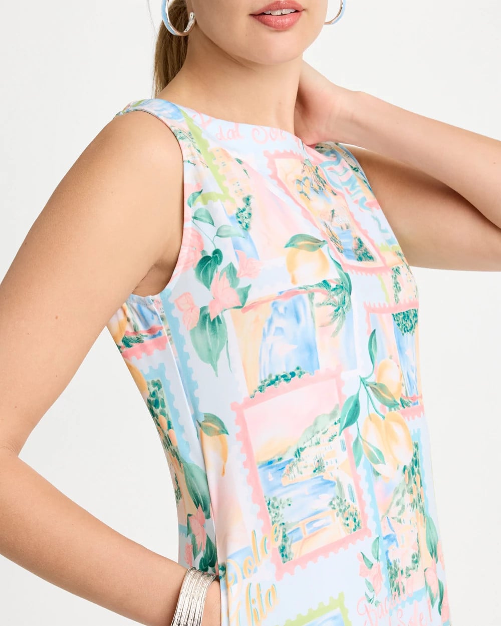 Chico's Jersey Knit Positano Shift Dress