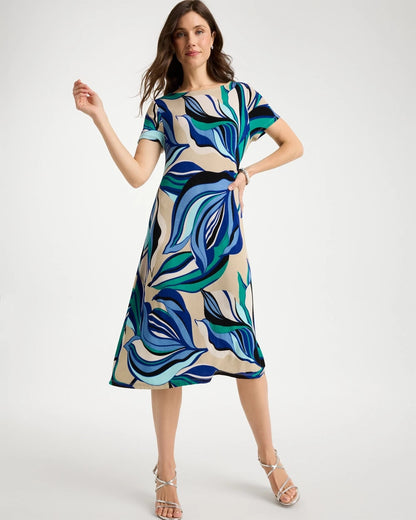 Chico's Travelers™ Marble Flora Swing Dress