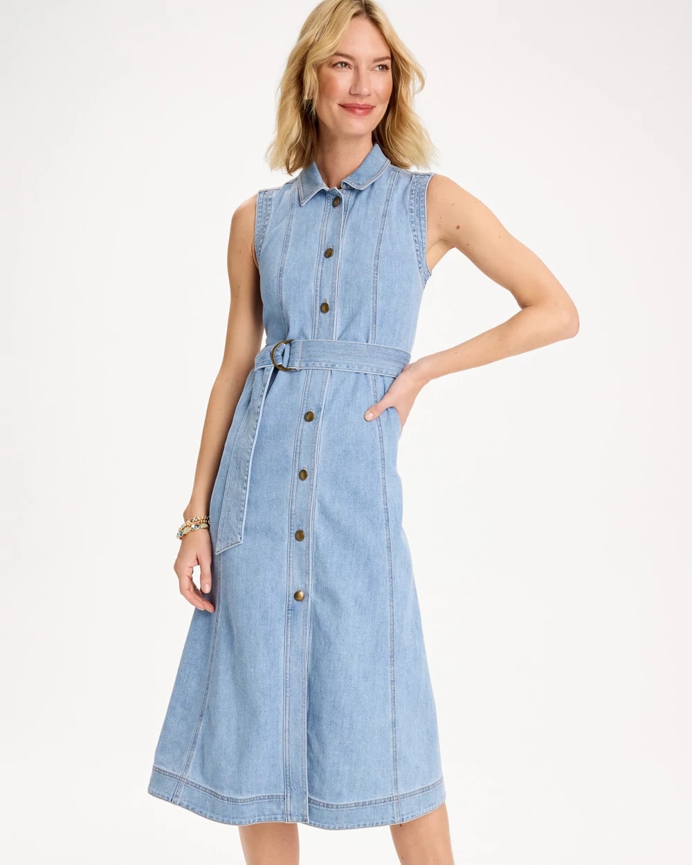 Chico's Sleeveless Denim Dress