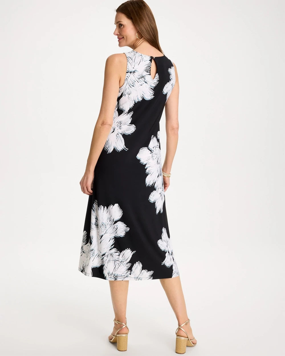 Chico's Travelers™ Knit Abstract Floral Swing Dress