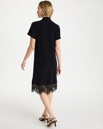 Chico's Travelers™ Lace Hem V-Neck Dress