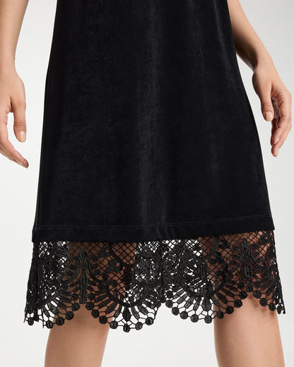 Chico's Travelers™ Lace Hem V-Neck Dress