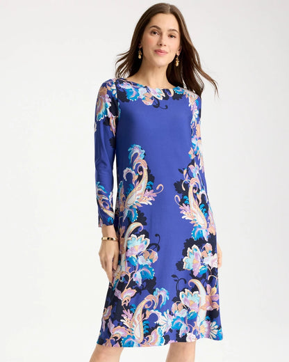Chico's Jersey Knit Baroque Shift Dress