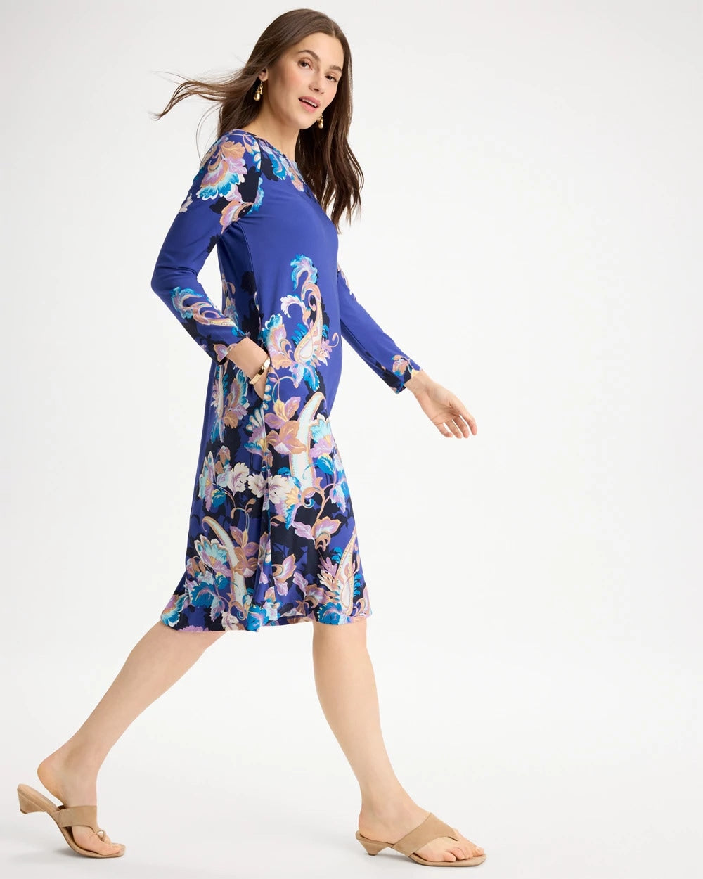 Chico's Jersey Knit Baroque Shift Dress