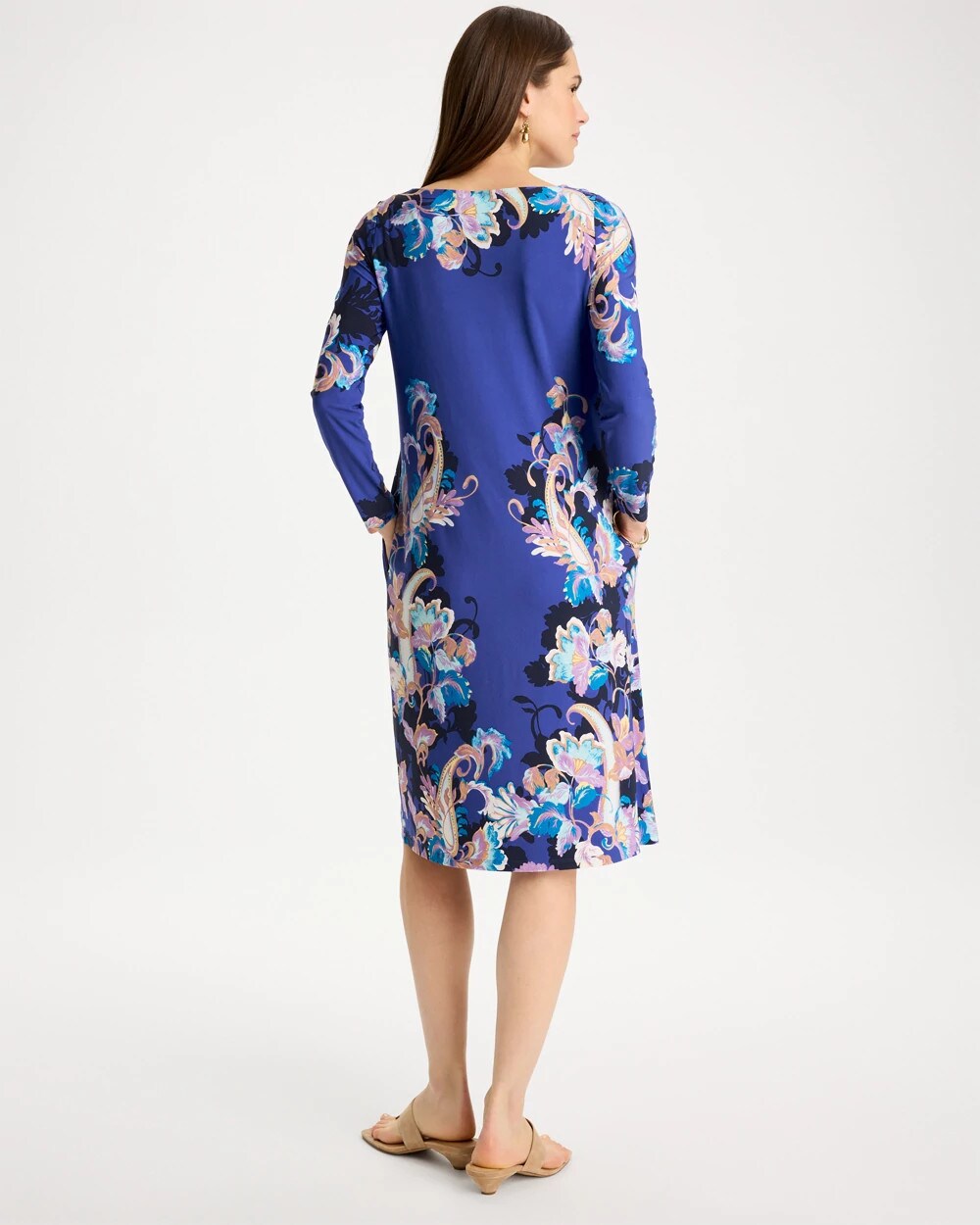 Chico's Jersey Knit Baroque Shift Dress