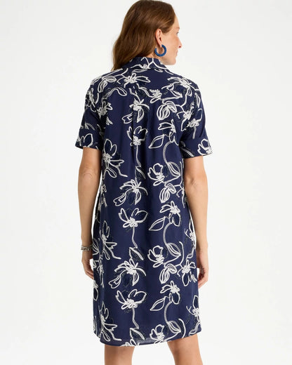 Chico's Embroidered Floral Dress