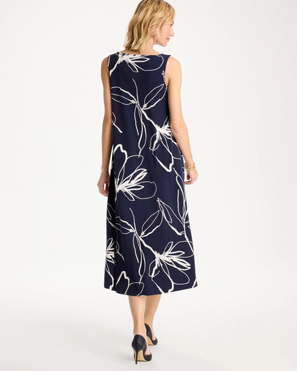 Chico's Travelers™ Knit Botanical Jeweled Dress