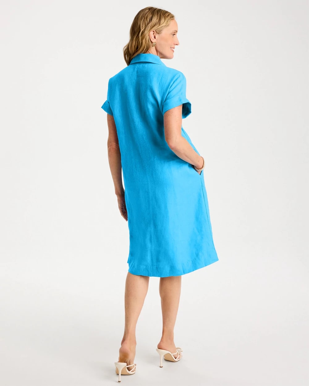 Chico's Linen Collared Dress
