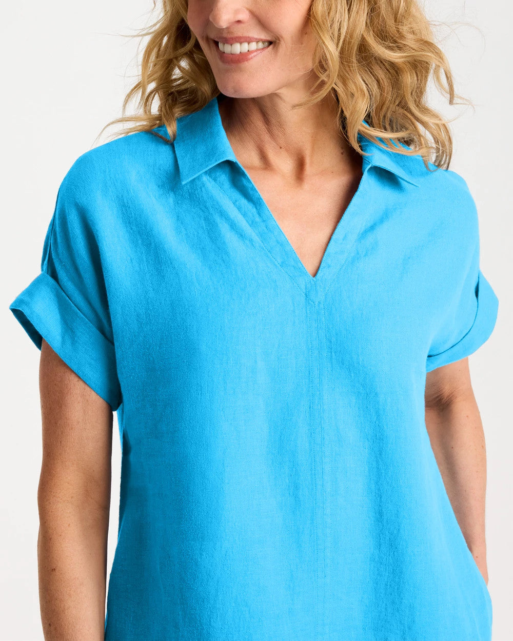 Chico's Linen Collared Dress