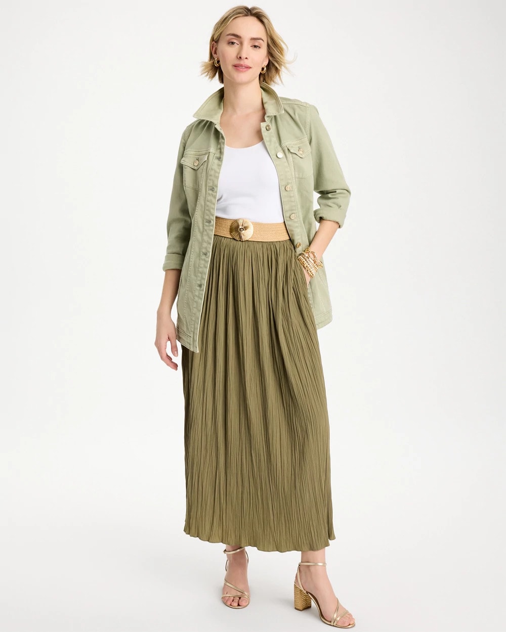 Chico's Sea Island Pull-On Maxi Skirt