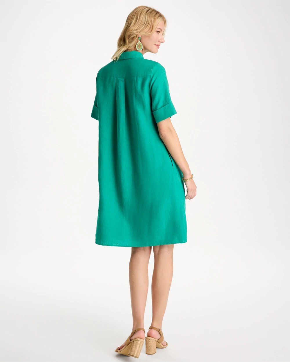 Chico's Linen Popover Dress