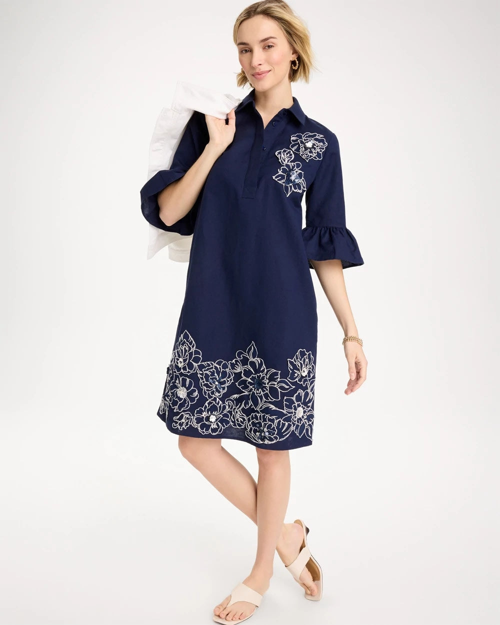 Chico's 3D Applique Dress