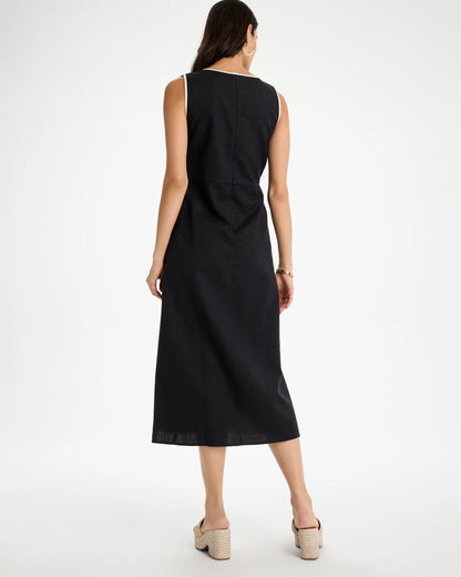 Chico's Sleeveless Surplice Linen Dress