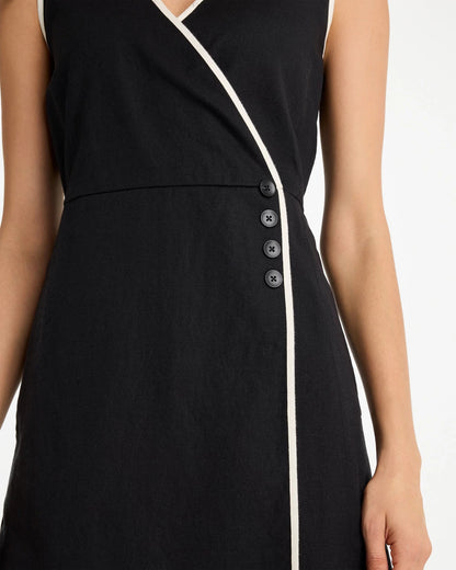 Chico's Sleeveless Surplice Linen Dress