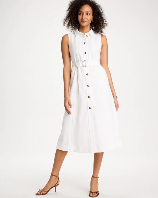 Chico's Denim Sleeveless Shirtdress