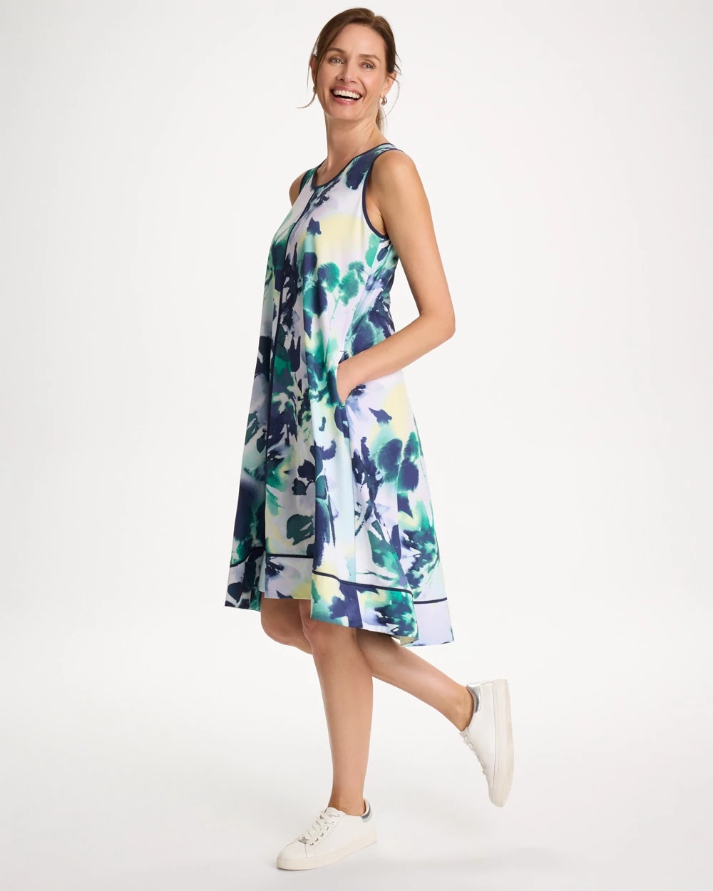 Chico's Zenergy® UPF Floral Midi Dress