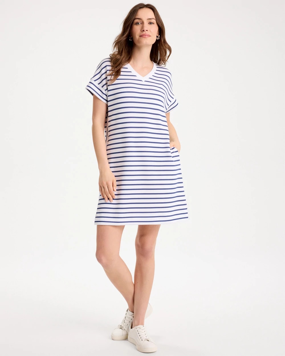 Chico's Zenergy® Soft Striped Contrast Dress