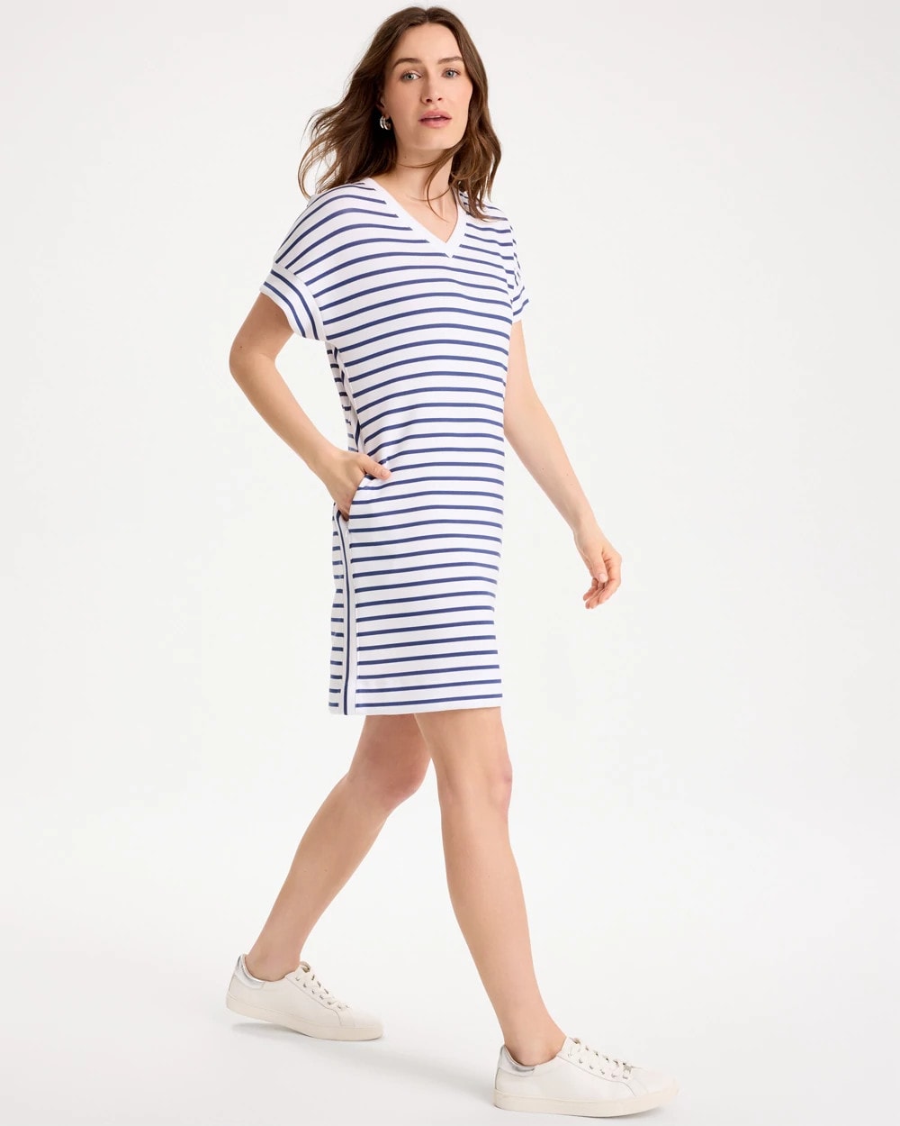 Chico's Zenergy® Soft Striped Contrast Dress