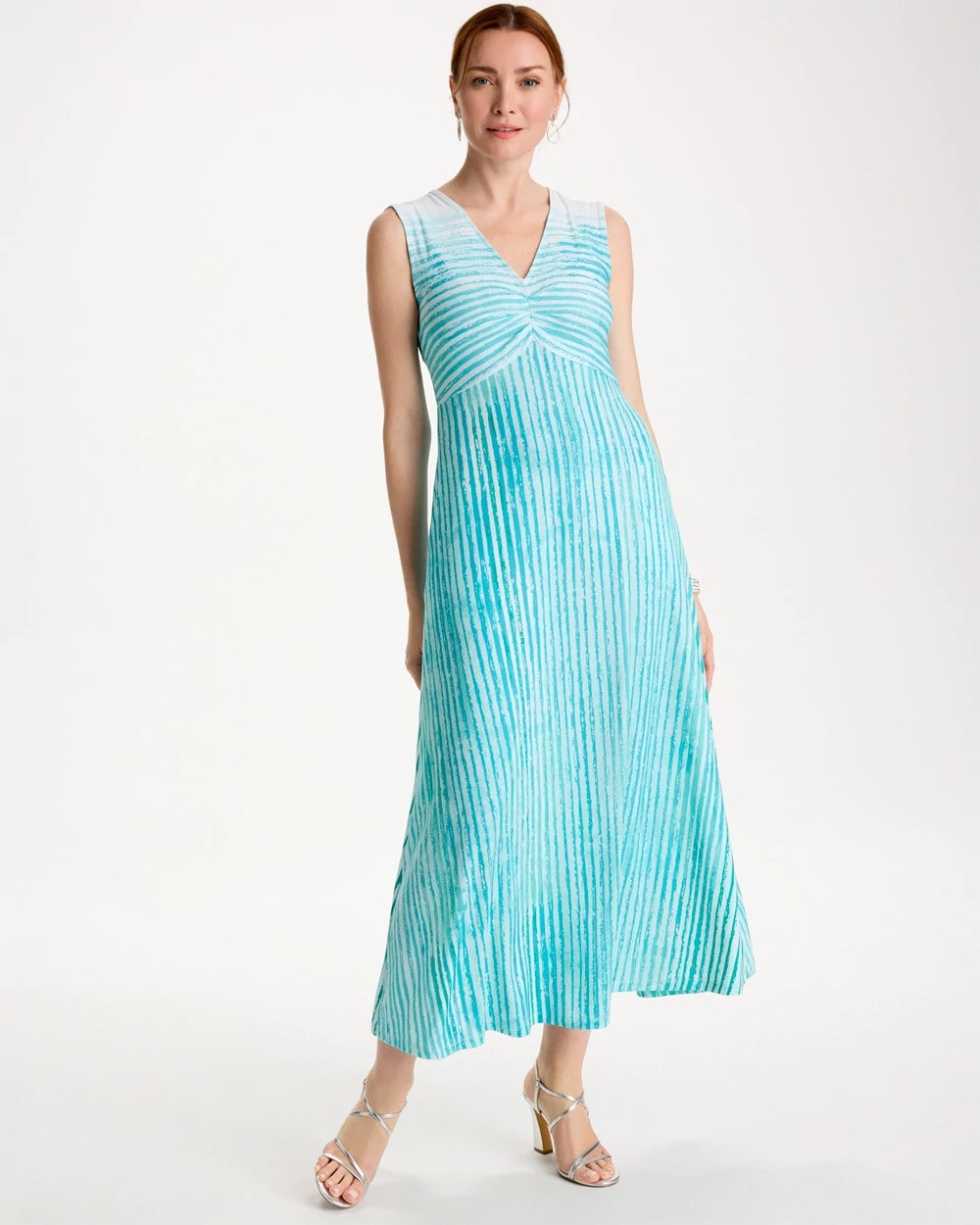 Chico's Ombre Coastal Striped Knit Dress