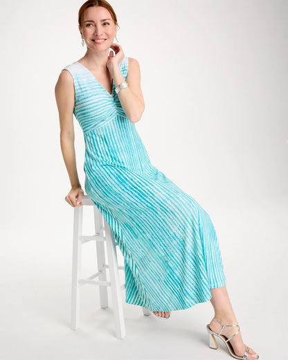 Chico's Ombre Coastal Striped Knit Dress