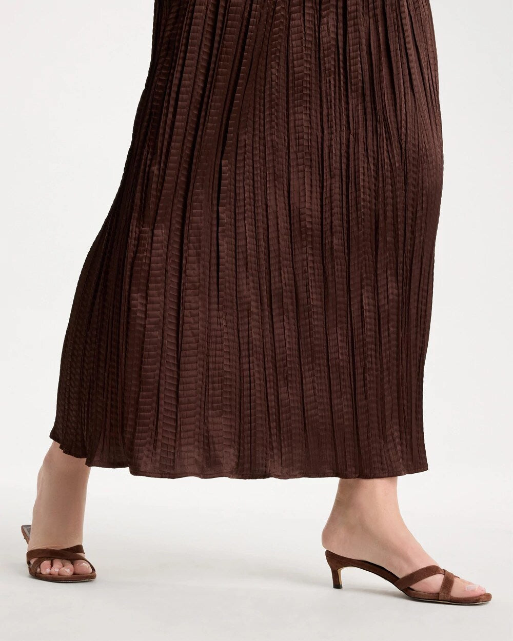 Chico's Satin Crinkle Maxi Skirt