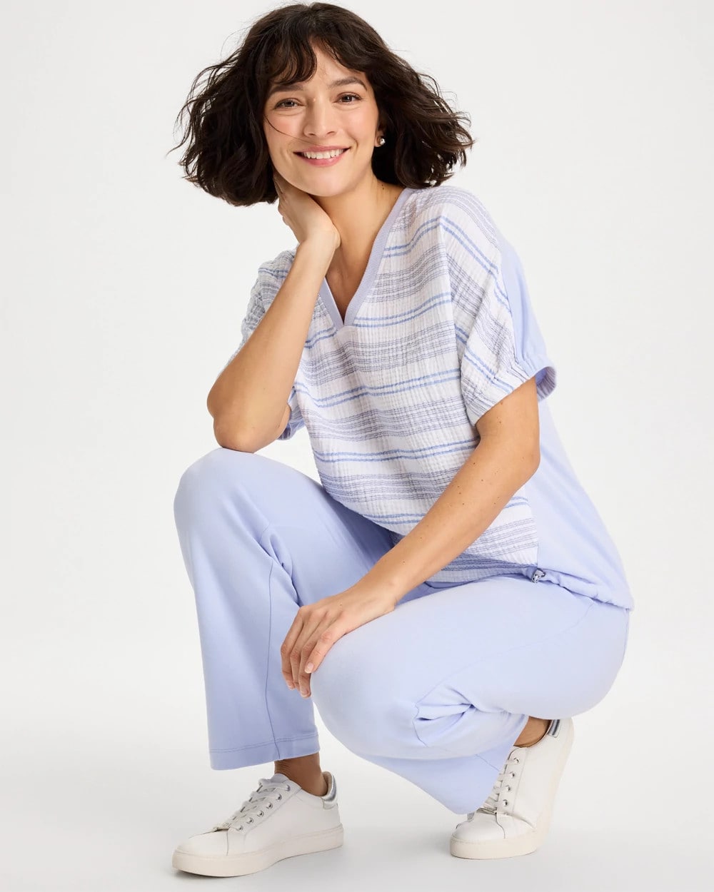 Chico's Zenergy® Striped Gauze Lounge Shirt