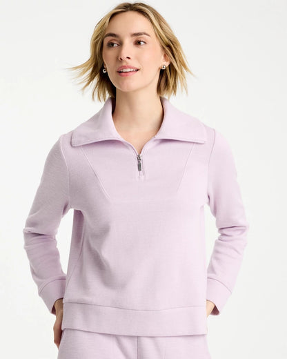 Chico's Zenergy® Beach Slub Half-Zip Pullover Top