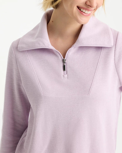 Chico's Zenergy® Beach Slub Half-Zip Pullover Top