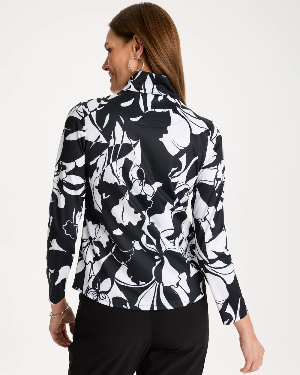 Chico's Zenergy® UPF Floral Nights Half Zip