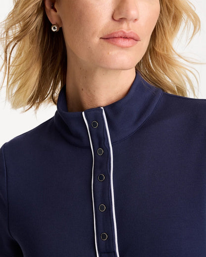Chico's Zenergy® Soft Pique Piped Pullover