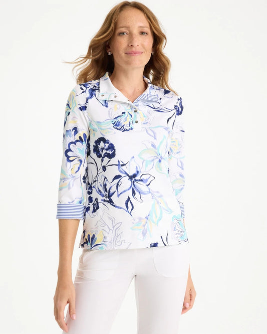 Chico's Zenergy® UPF Floral Snap Mockneck