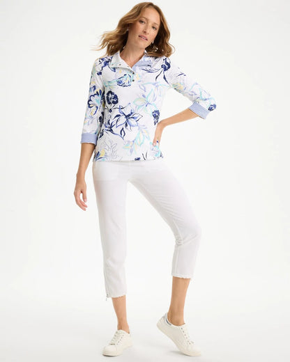 Chico's Zenergy® UPF Floral Snap Mockneck