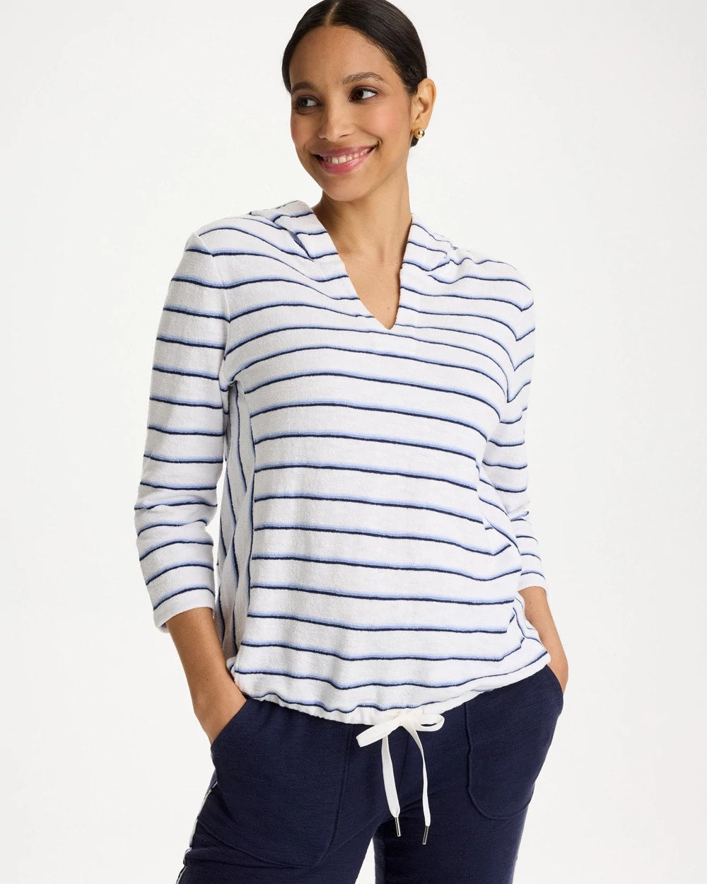 Chico's Zenergy® Jersey Striped Pullover Top