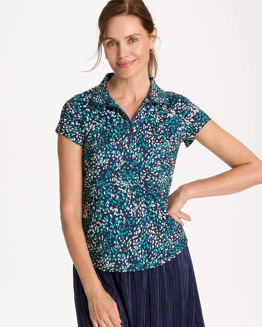 Chico's Zenergy® UPF Dots Half Zip Polo