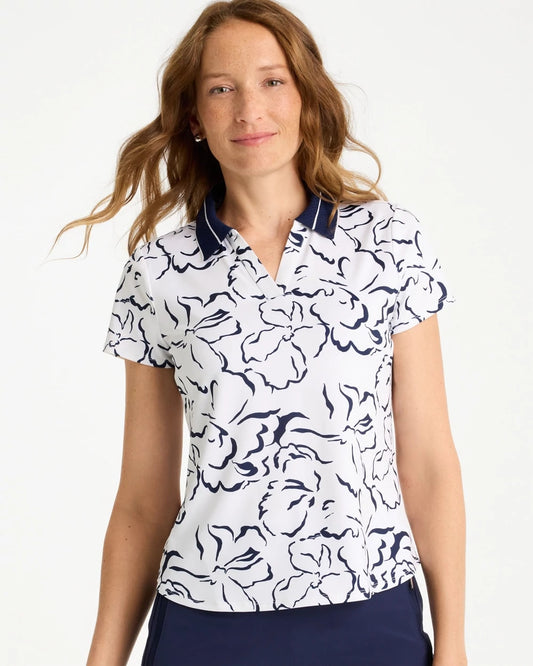 Chico's Zenergy® UPF Mesh Collar Polo Top