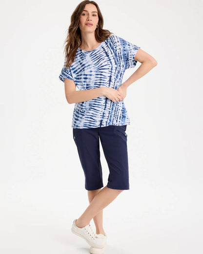 Chico's Zenergy® Tie-Dye Drop Shoulder Tee