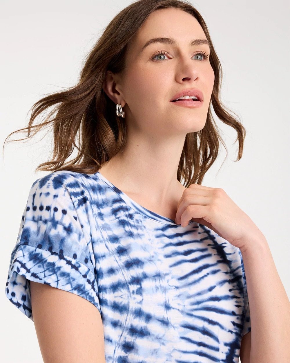 Chico's Zenergy® Tie-Dye Drop Shoulder Tee