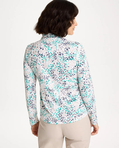 Chico's Zenergy® UPF Dots Pullover Half Zip Top