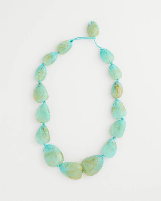 Chico's Ocean Resin Beaded Necklace