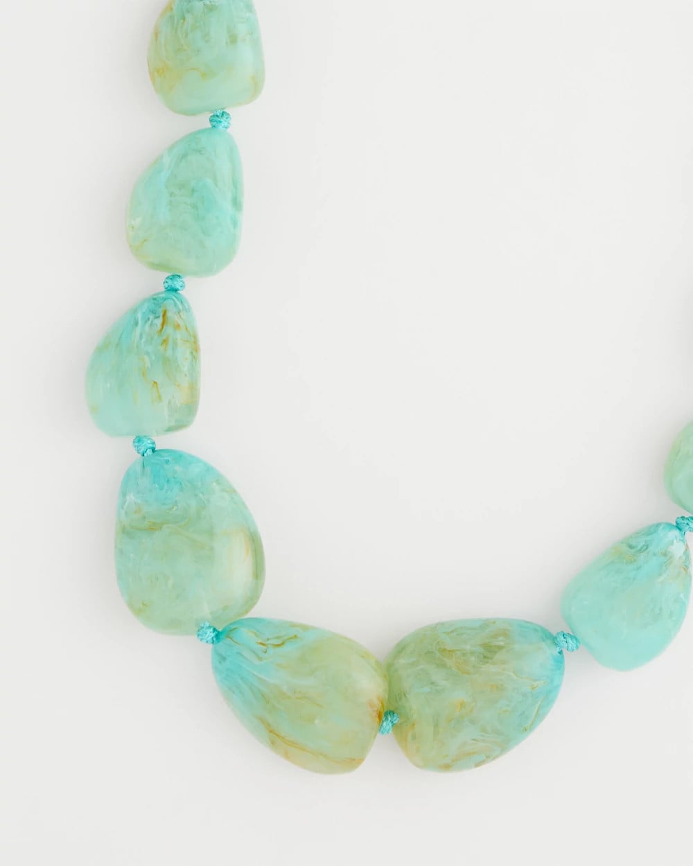 Chico's Ocean Resin Beaded Necklace