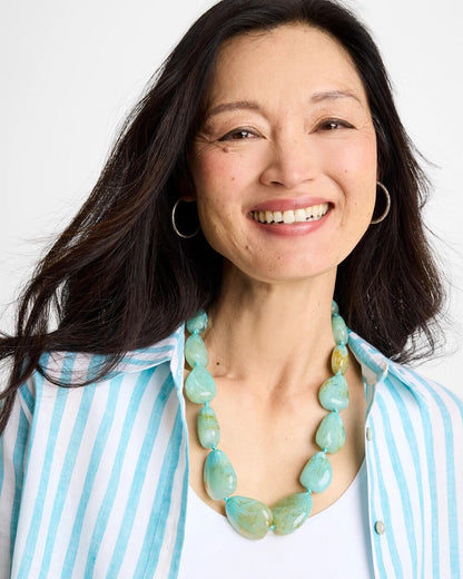 Chico's Ocean Resin Beaded Necklace