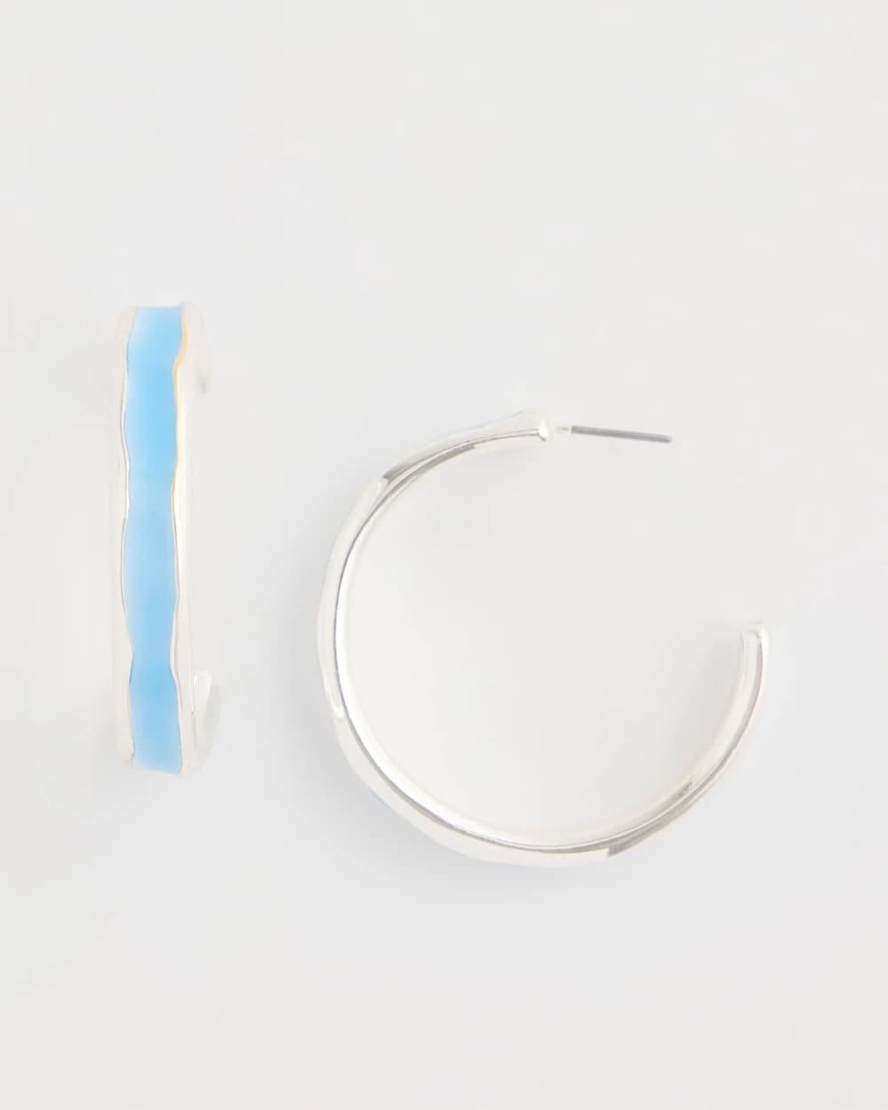 Chico's Sea Glass Inspired Hoop Earrings