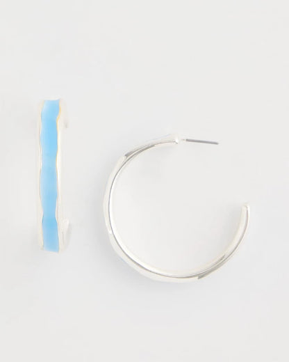 Chico's Sea Glass Inspired Hoop Earrings