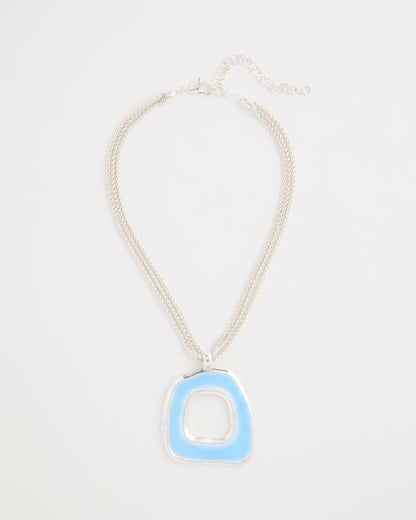 Chico's Sea Glass Inspired Pendant Necklace