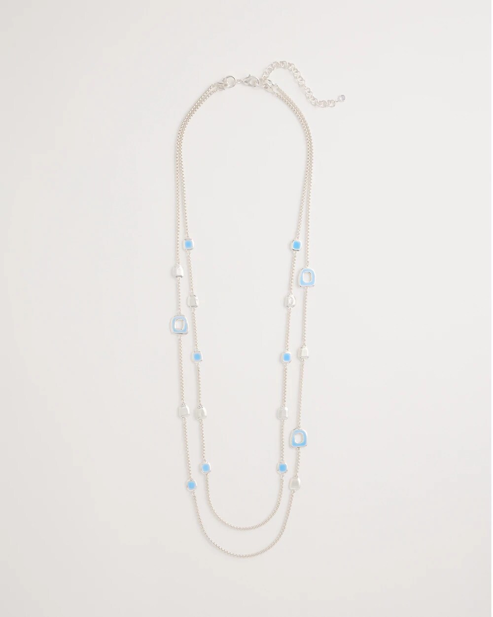Chico's Sea Glass Inspired Charm Necklace